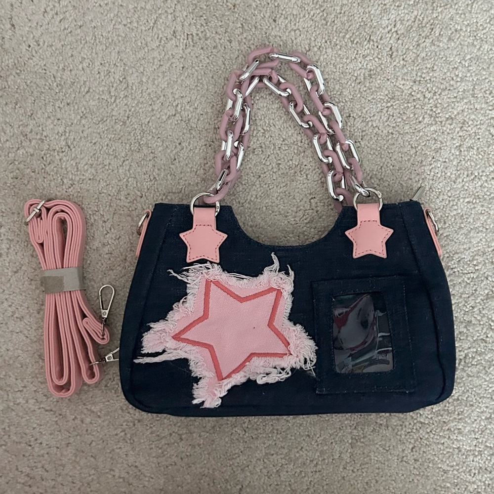 LAST CALL 🤍 y2k denim star handbag / crossbody
